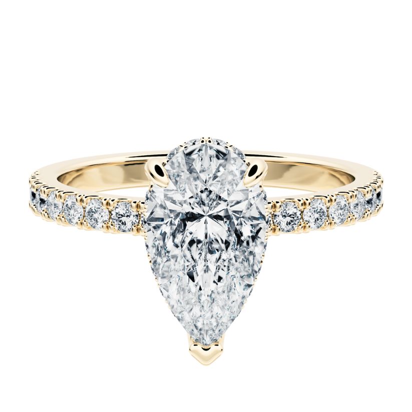 Diana Engagement Ring with Radiant Lab Center Diamond