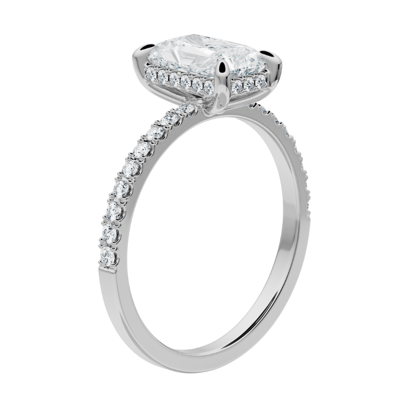 Diana Engagement Ring with Radiant Created Center Diamond · Fast delivery