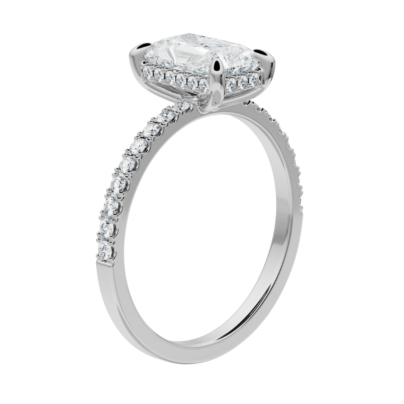 
                  
                    Bague de fiançailles Diana avec diamant central radiant de laboratoire · Livraison rapide
                  
                