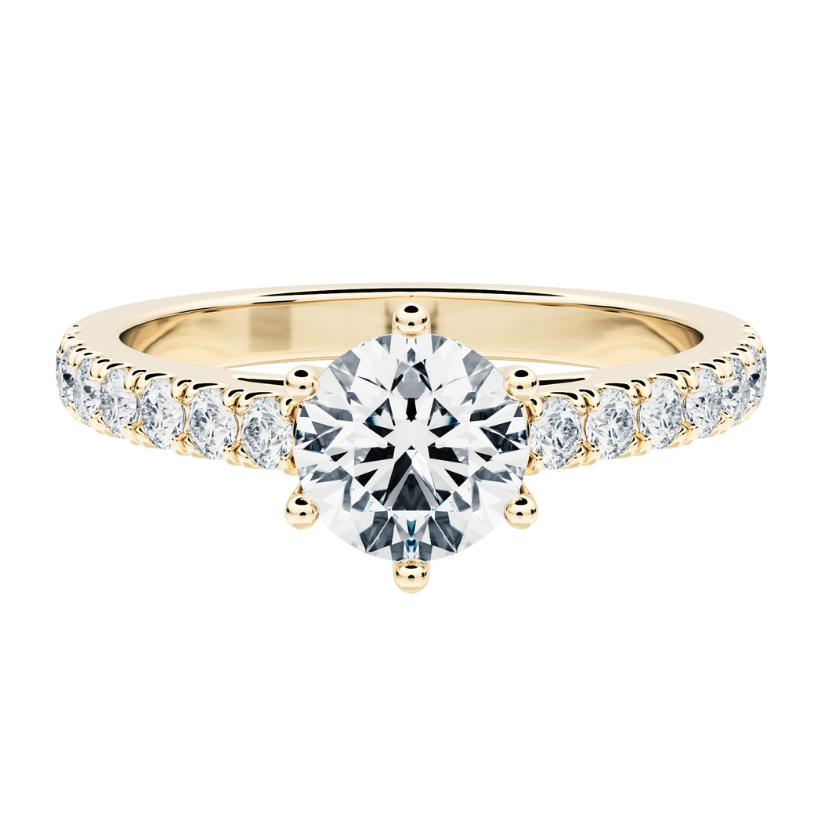 Galerna Engagement Ring with Created Diamonds