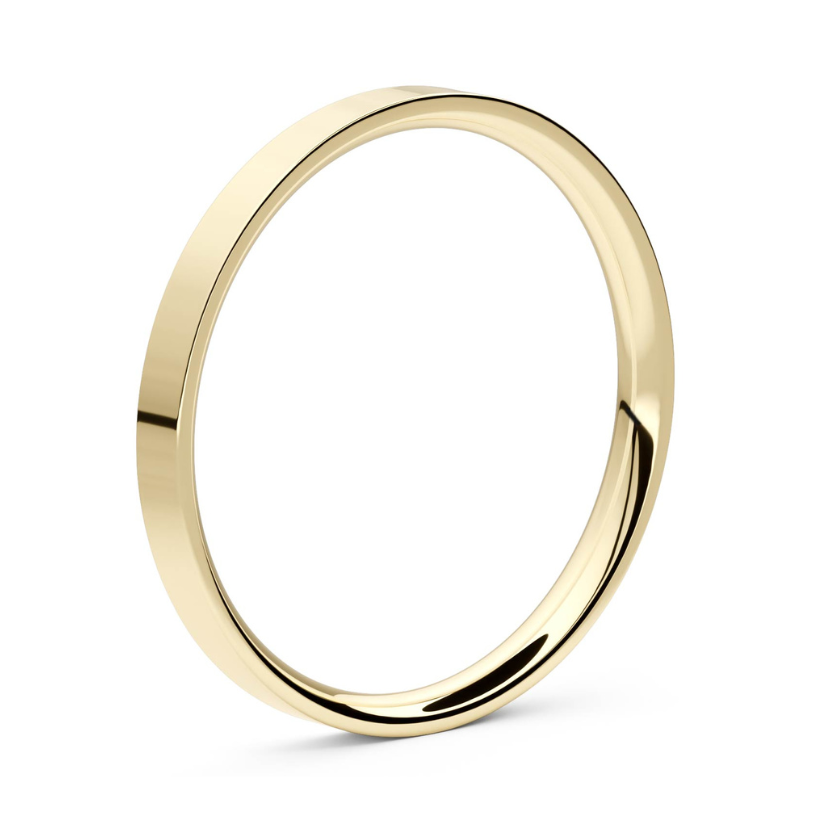 
                  
                    Lisa Gibbous 2mm 18 karat gold wedding ring
                  
                
