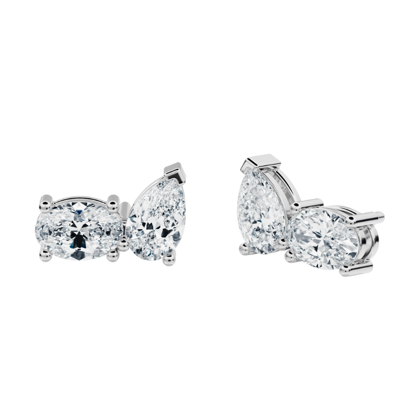 Pendientes Helena con diamantes creados