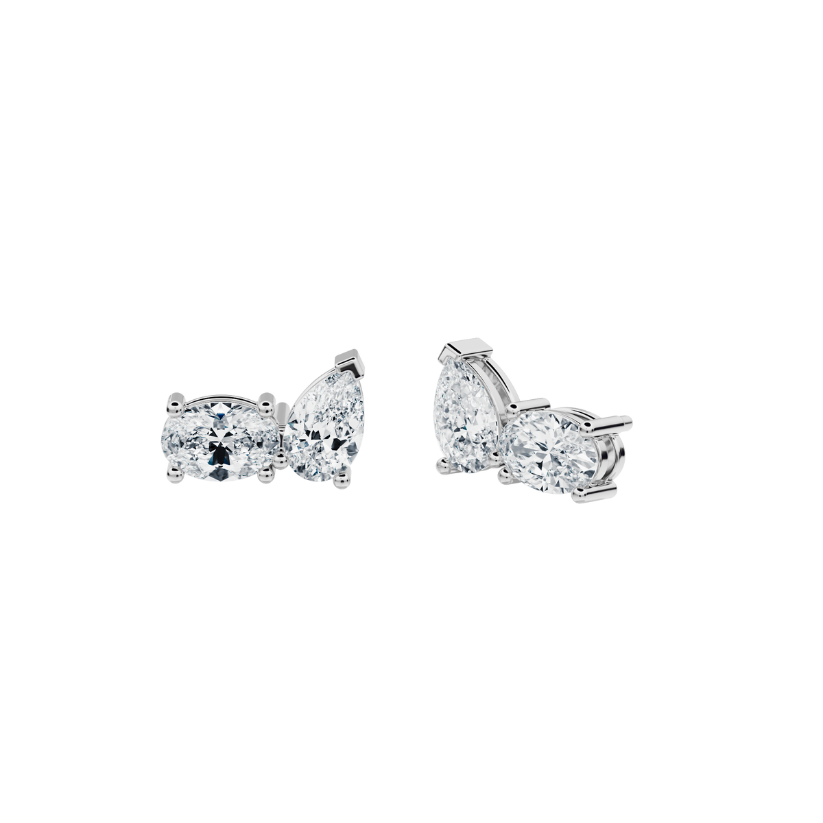 Pendientes Helena con diamantes creados