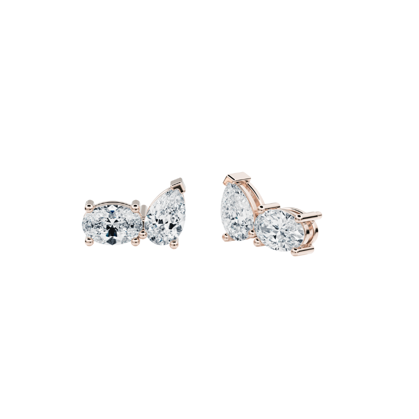 Pendientes Helena con diamantes creados
