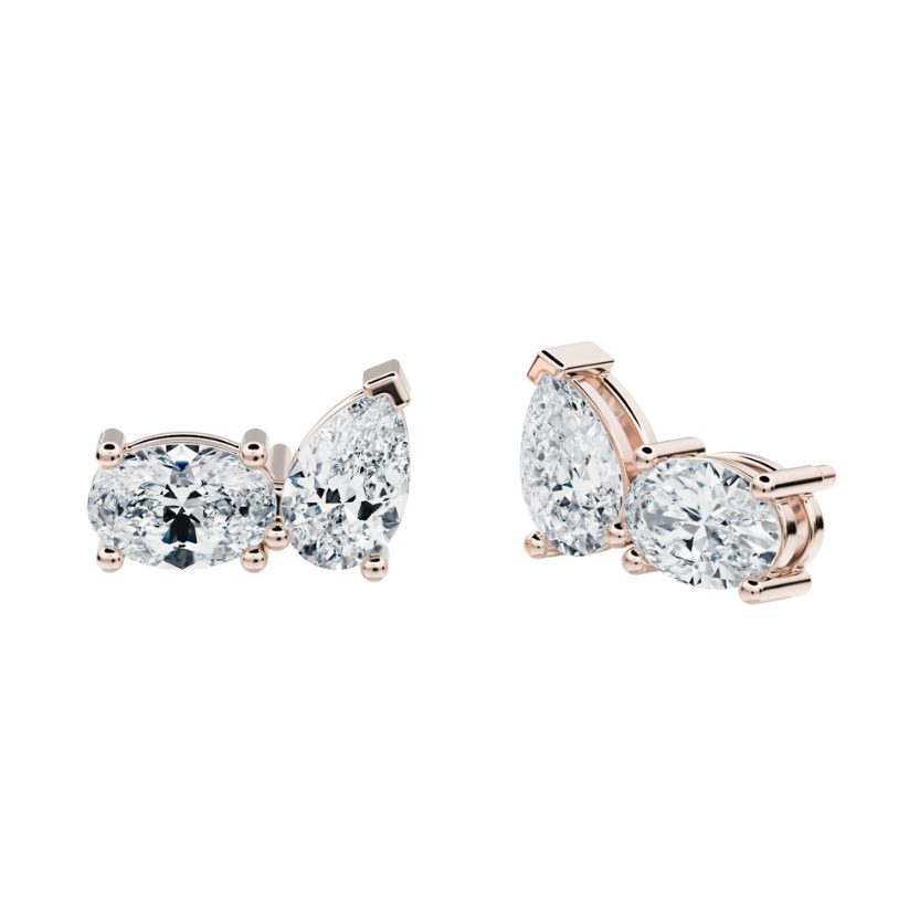 Pendientes Helena con diamantes creados