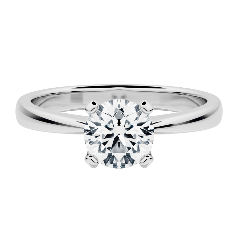 
                  
                    Bague de fiançailles solitaire Iris avec diamant synthétique et or 18 carats
                  
                