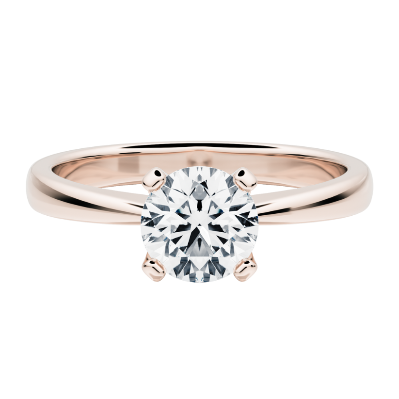 
                  
                    Solitaire Iris Engagement Ring with Created Diamond and 18Kt gold
                  
                