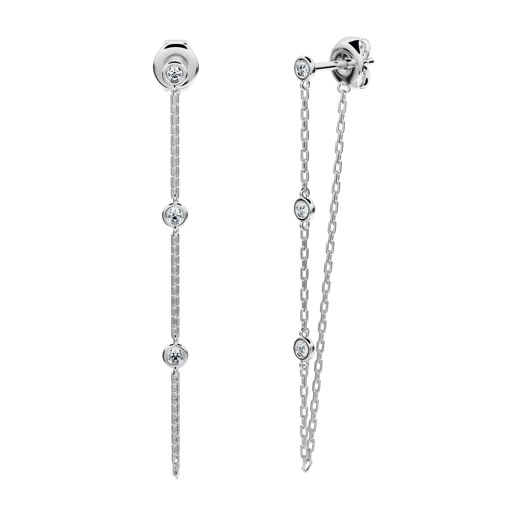 
                  
                    Long Lyra Earrings with created diamonds
                  
                