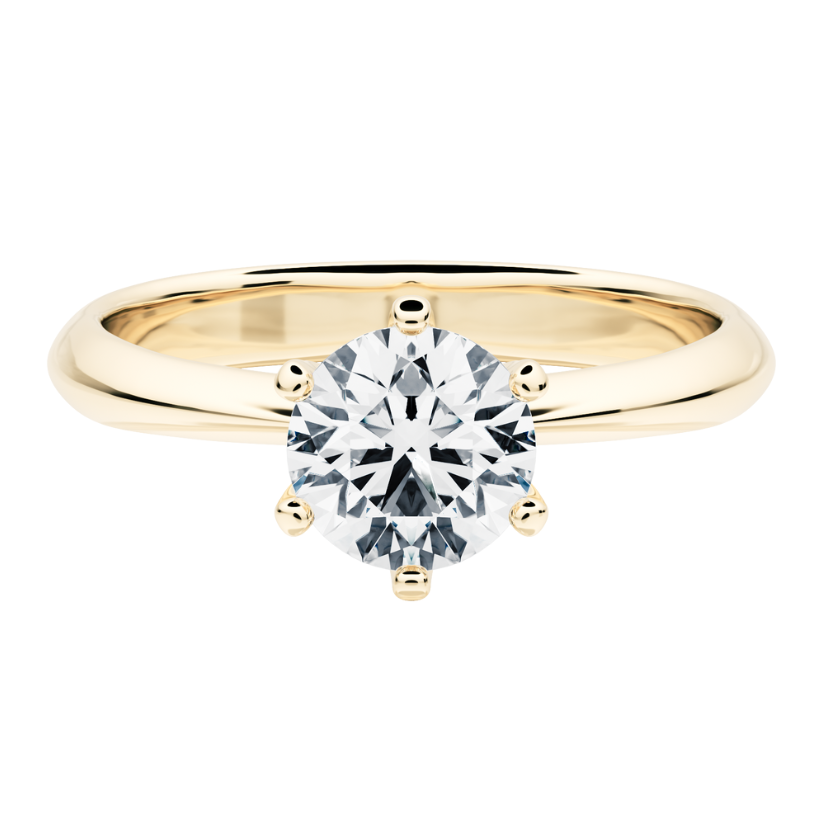 Lura Solitaire Engagement Ring with Created Diamond