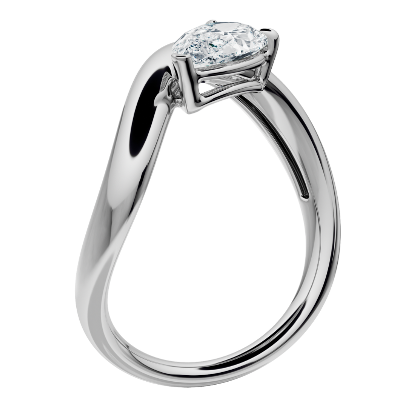 Anillo Moana con Diamante creado Perilla