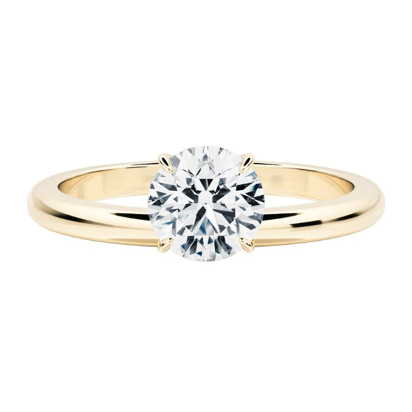 Polar Solitaire Engagement Ring with Created Diamond