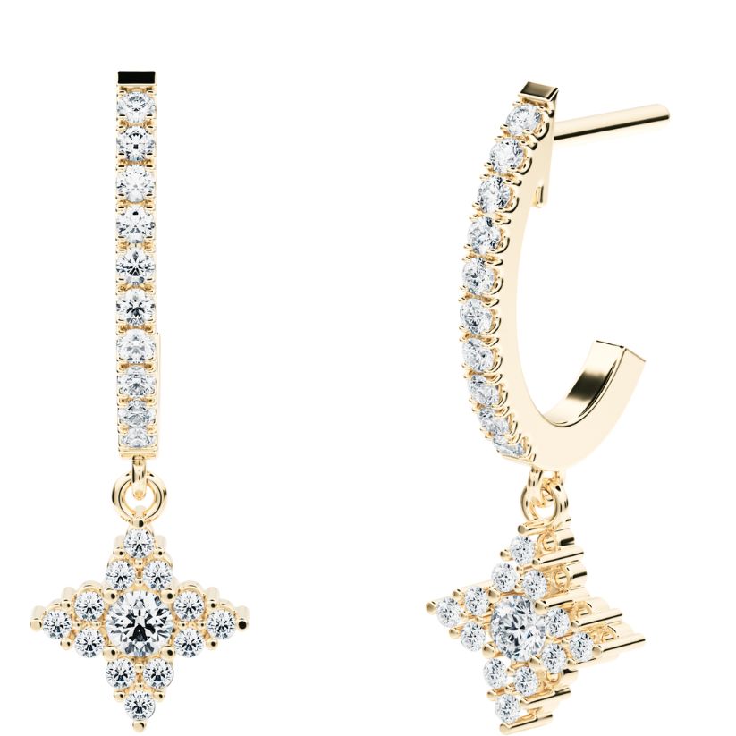 Naos Creoles with created diamonds