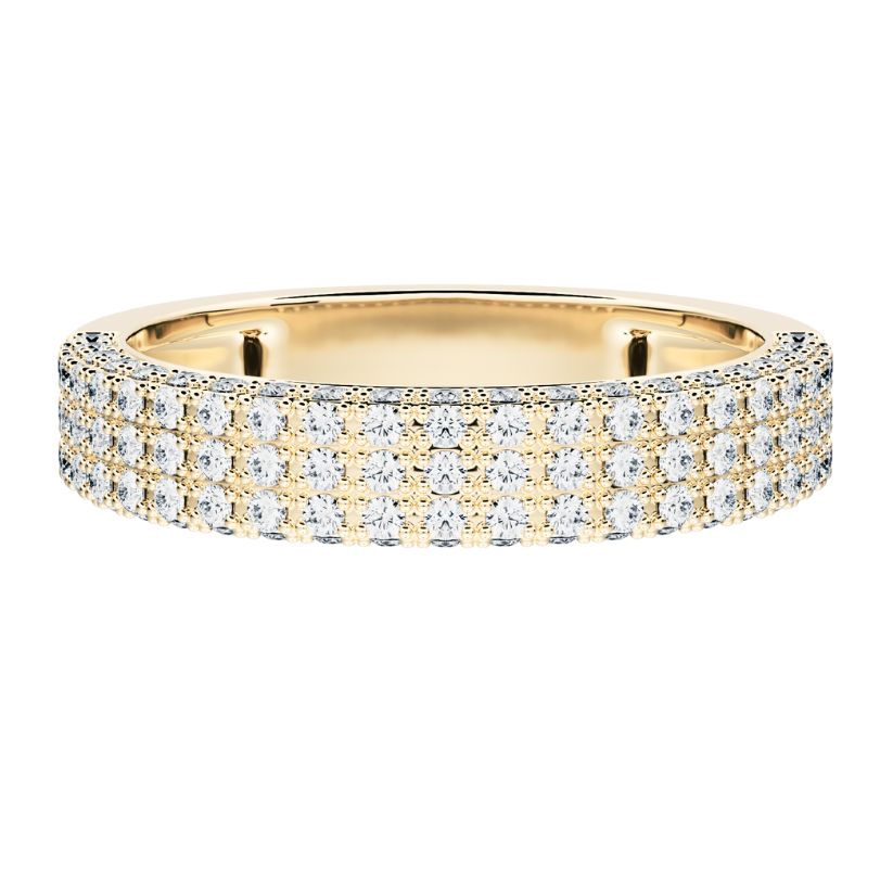 Moeraki Wedding Ring with Created Diamonds