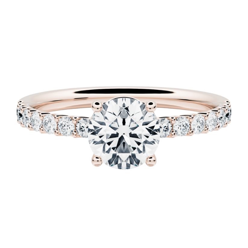 
                  
                    Norah engagement ring accompanied with central created diamond
                  
                