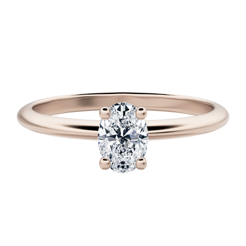 
                  
                    Polar Solitaire Engagement Ring in 18Kt gold with Oval Central Diamond
                  
                