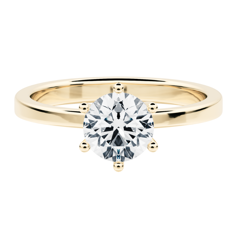 Rocío Solitaire Engagement Ring with Created Diamond
