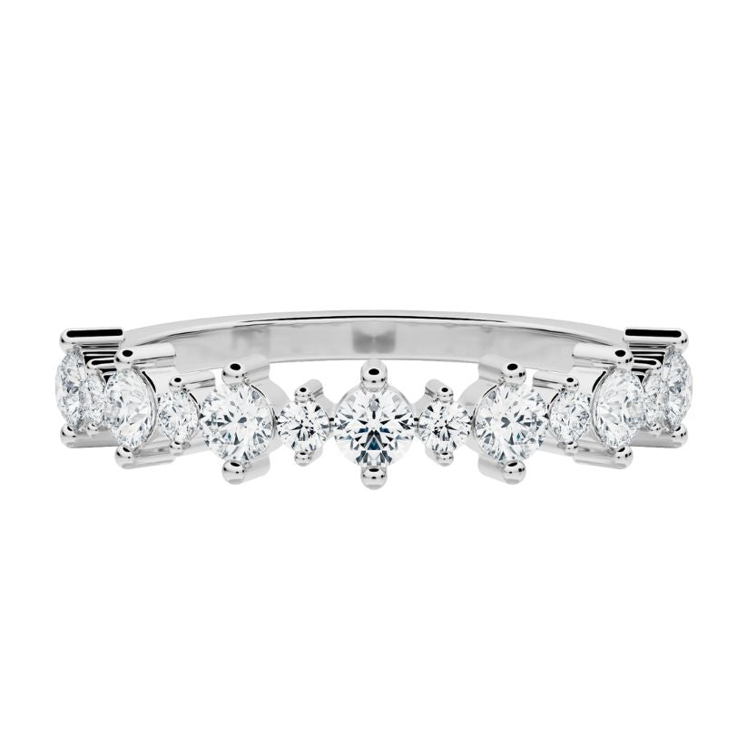 Moeraki Wedding Ring with Created Diamonds