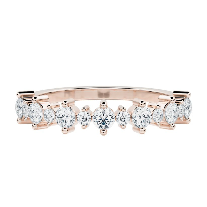 Moeraki Wedding Ring with Created Diamonds