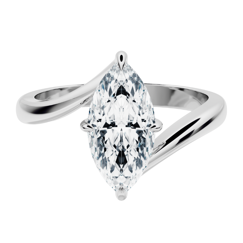 Anillo Spica con Diamante creado Marquise