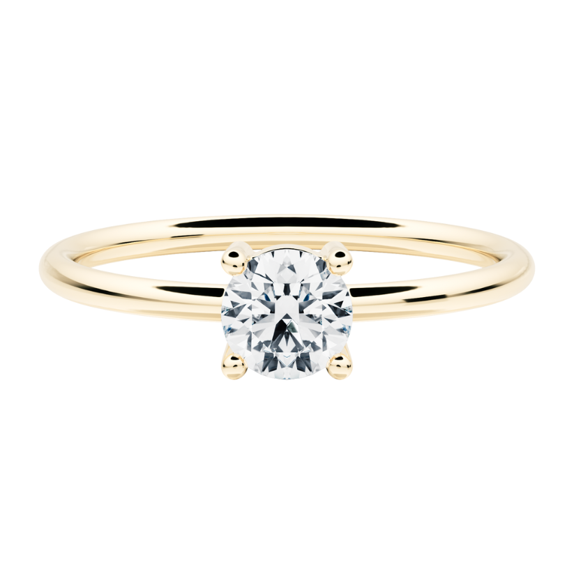 
                  
                    Sumin Solitaire Ring with Created Diamond and 18Kt gold
                  
                