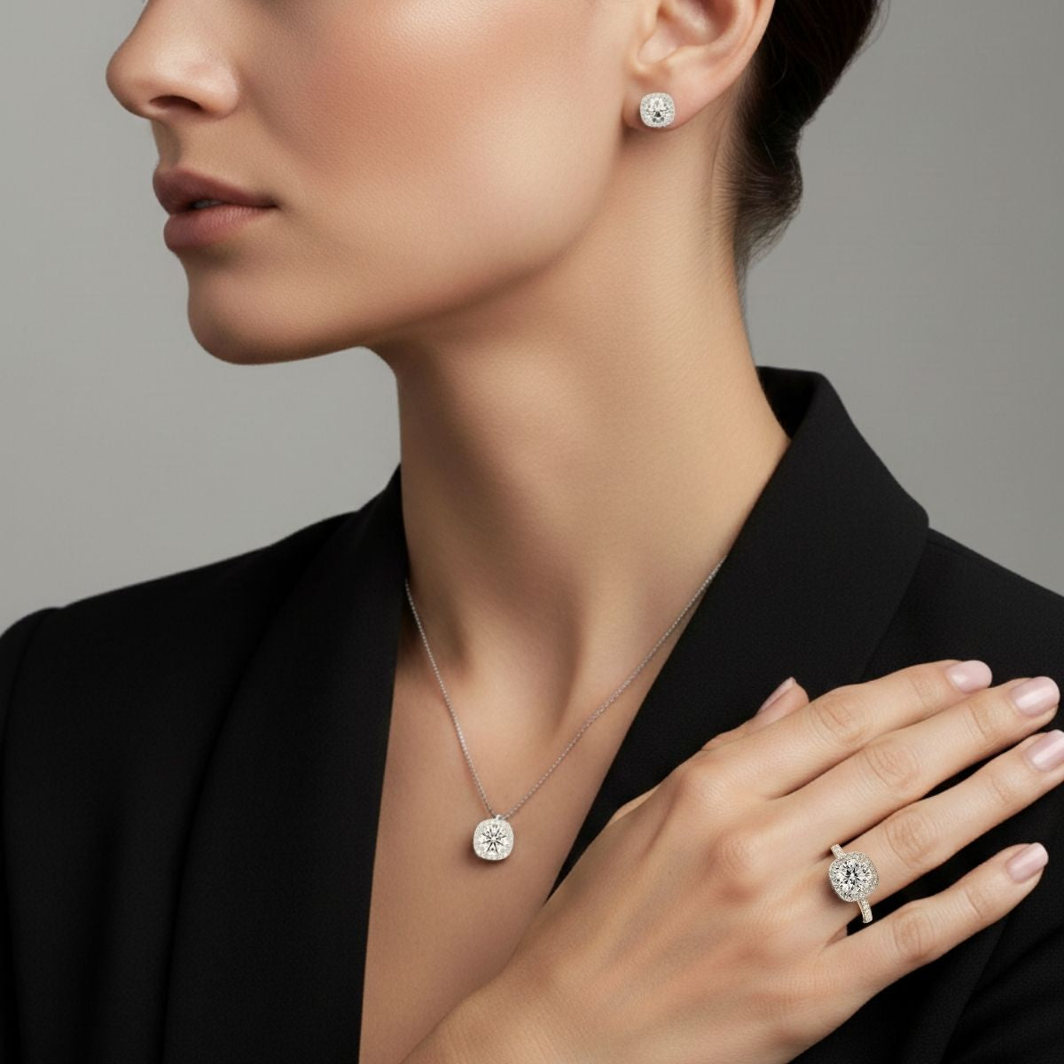 Colgante Thalia de diamantes creados con cadena