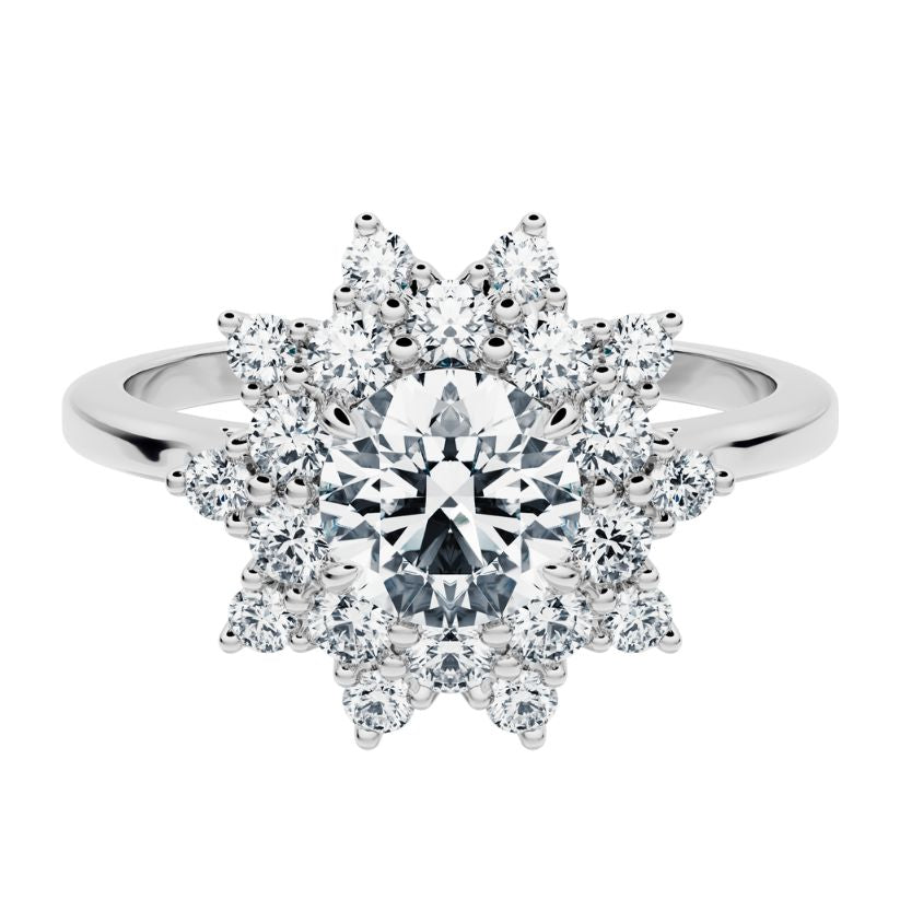 Diana Engagement Ring with Radiant Lab Center Diamond