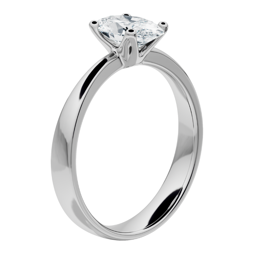 Bague solitaire Alaska avec diamant créé