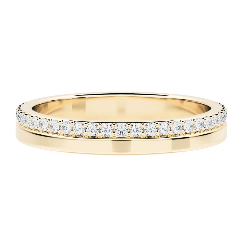 Moeraki Wedding Ring with Created Diamonds