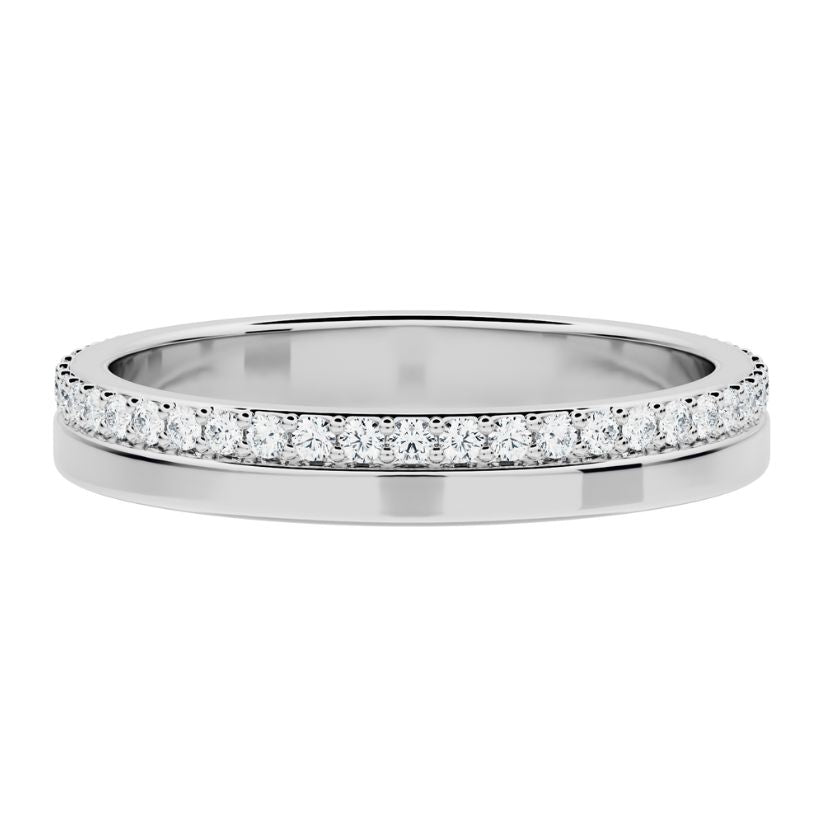 Moeraki Wedding Ring with Created Diamonds