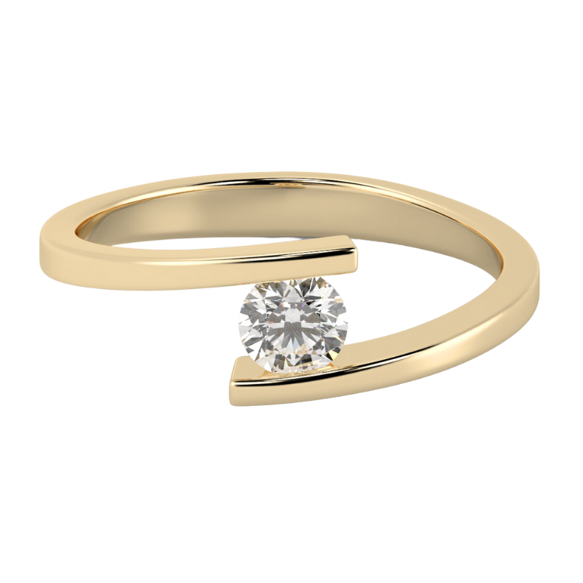 Embrace Solitaire Engagement Ring with Created Diamond