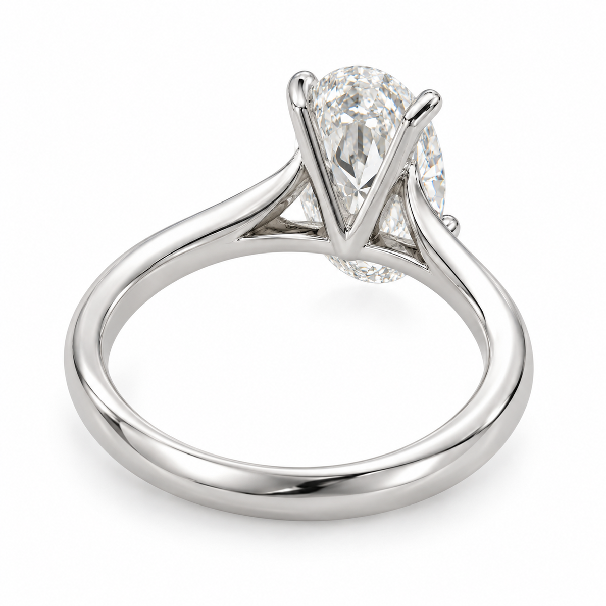 Anillo Solitario Alba Solitario con Diamante Creado 2CT Oval tiempo limitado