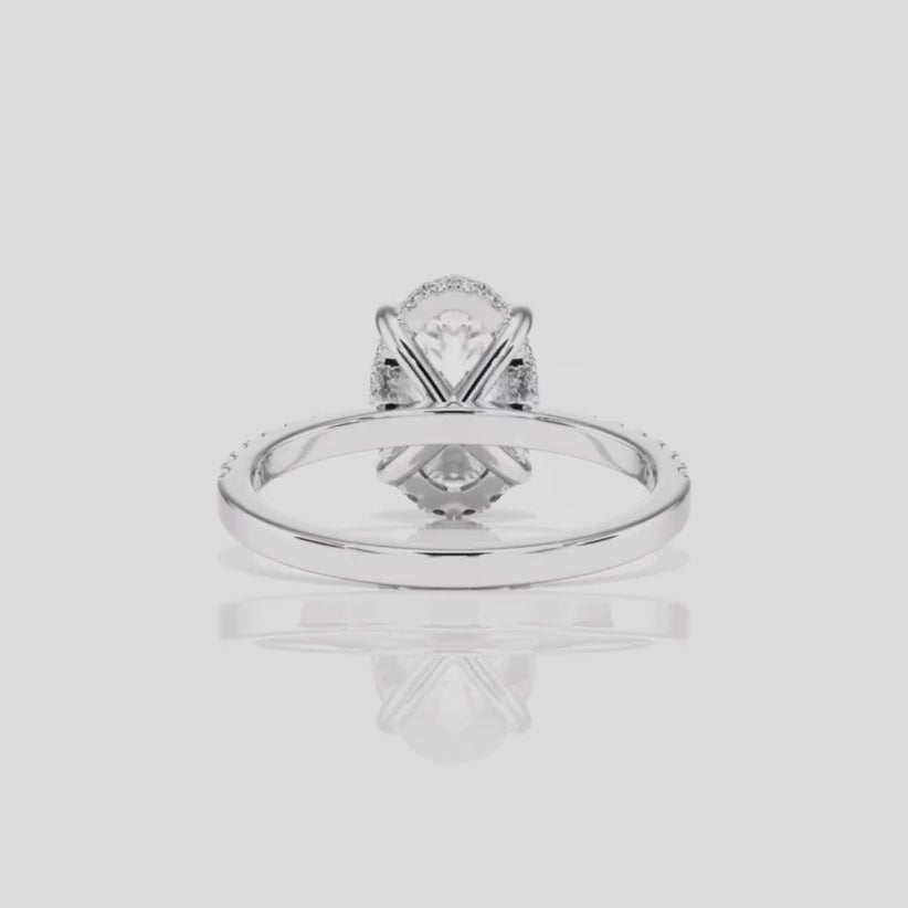 
                  
                    Load and play video in Gallery viewer, Diana Engagement Ring with Radiant Lab Center Diamond
                  
                