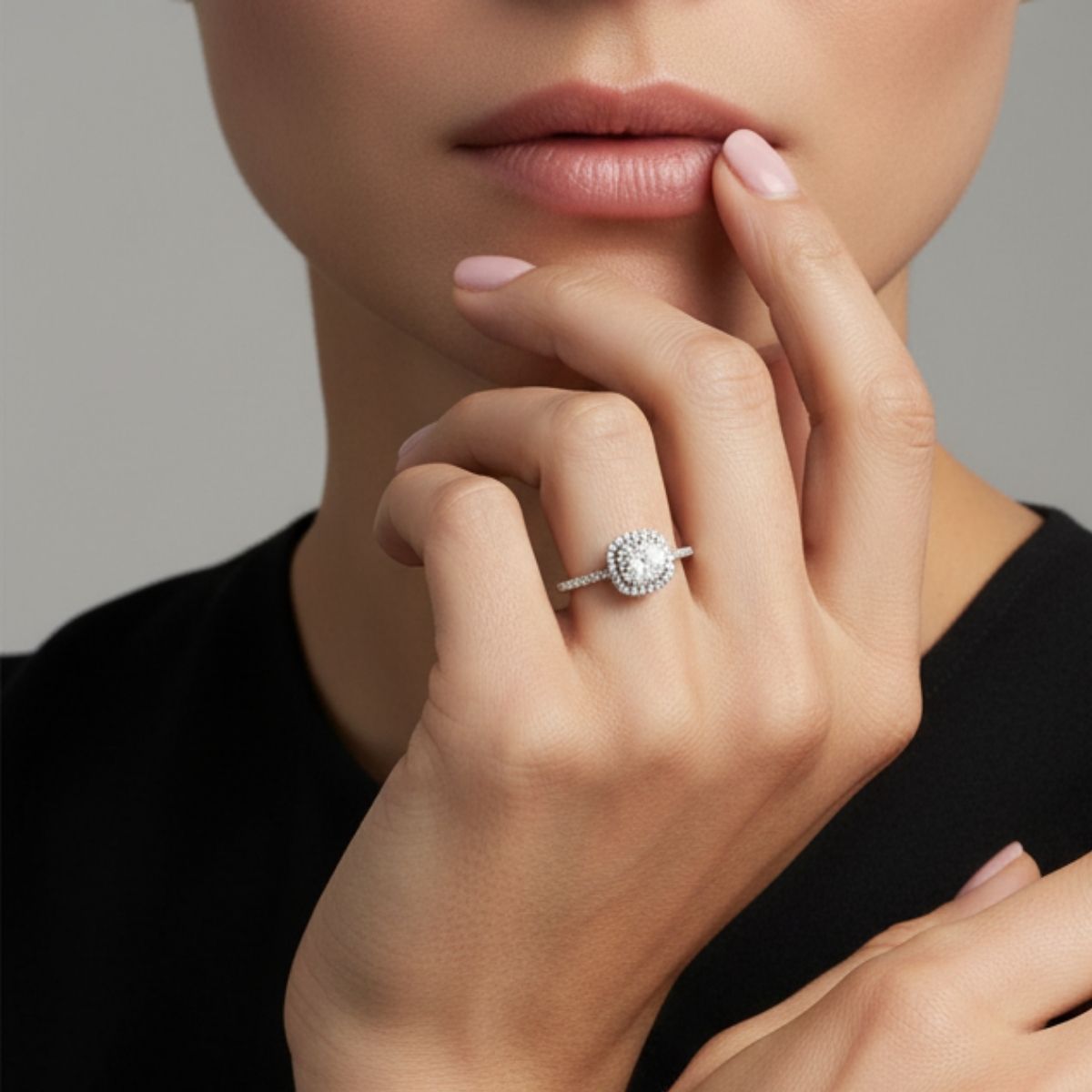 Anillo Thalia con Diamantes creados