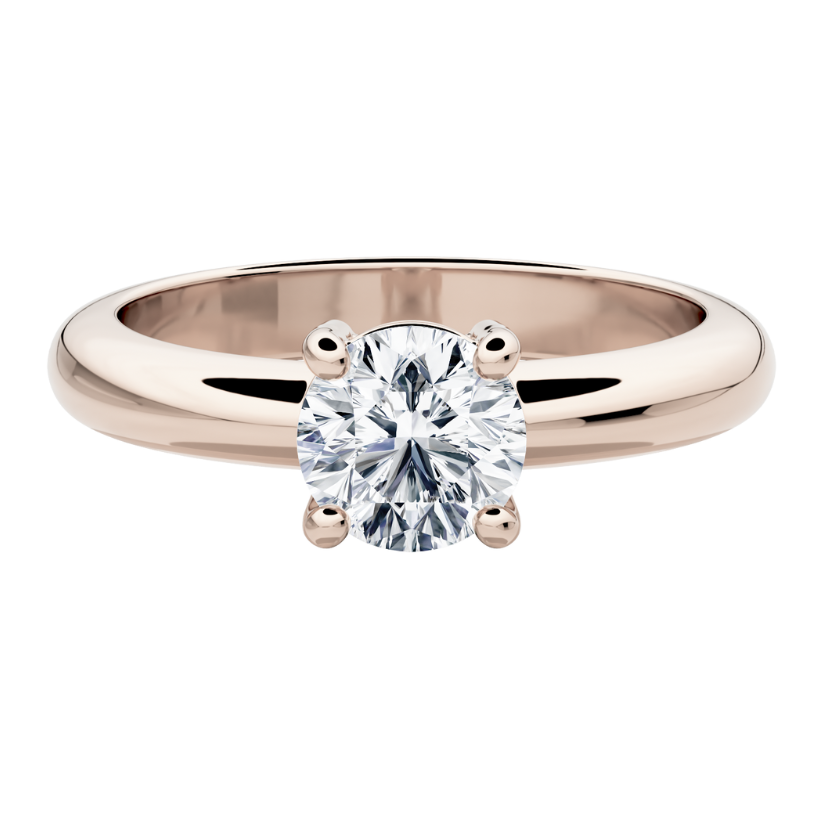 
                  
                    Bague de fiançailles solitaire Amak en or 18 carats avec diamant central brillant
                  
                