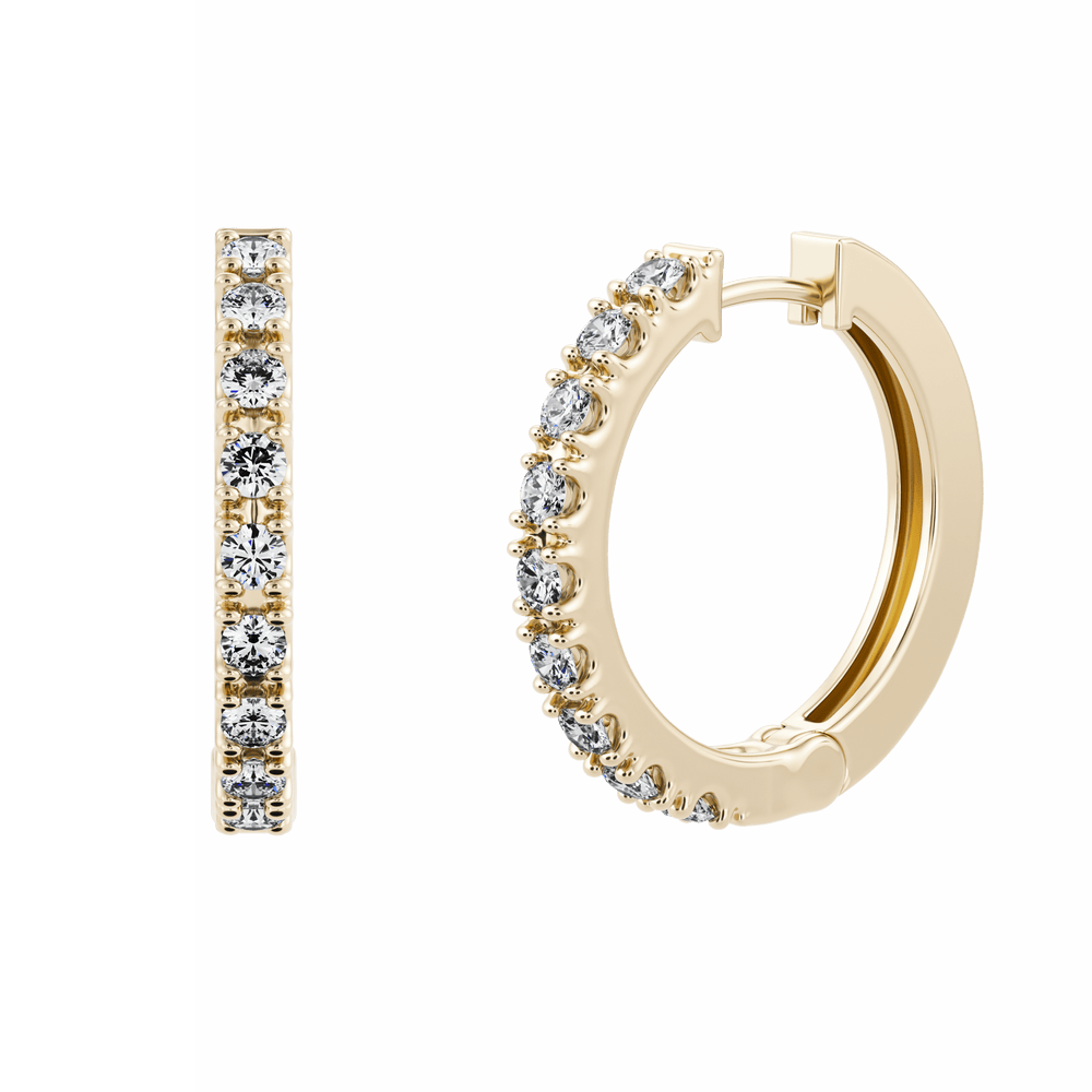 
                  
                    Pendientes Amaris Medianos en oro 18K con diamantes
                  
                