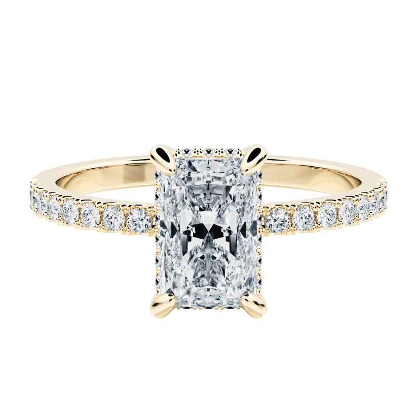 
                  
                    Diana white gold engagement ring with central Radiant diamond
                  
                