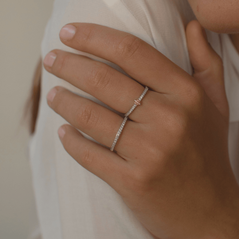 
                  
                    Fuji Ring with Created Diamonds
                  
                