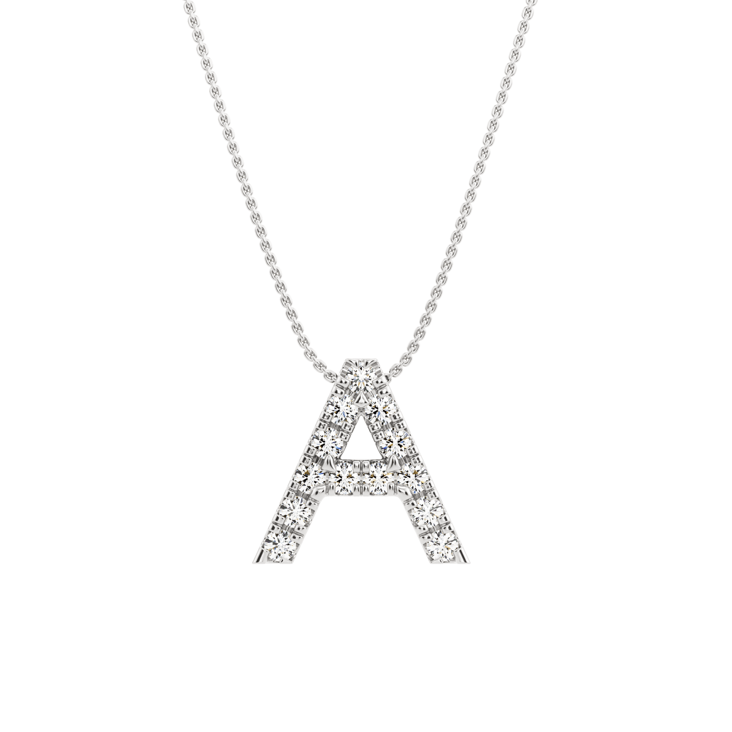 
                  
                    MINE Letter pendant in gold and created diamonds with its chain
                  
                