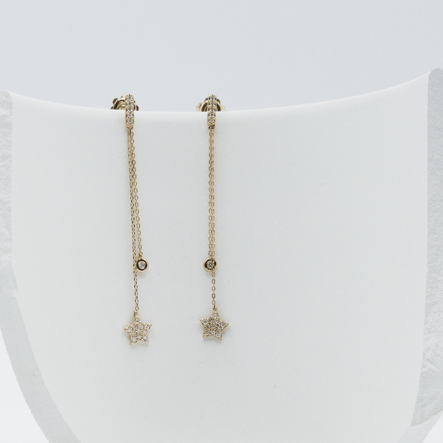 
                  
                    Long Perseid Created Diamond Earrings
                  
                
