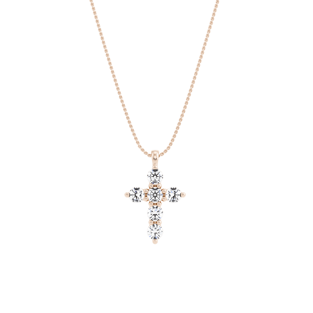 Colgante Crux de diamantes creados con cadena