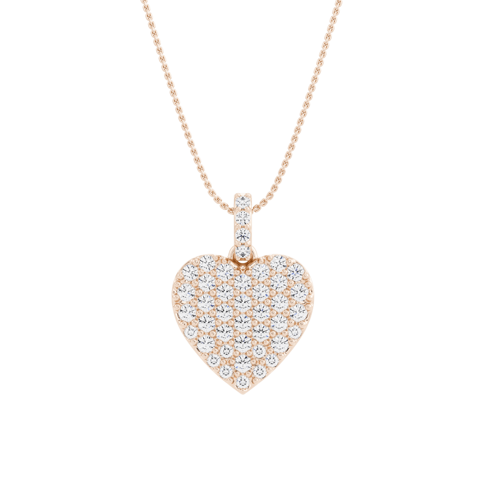 
                  
                    Scanno pendant made of flat pavé created Diamonds with its chain
                  
                