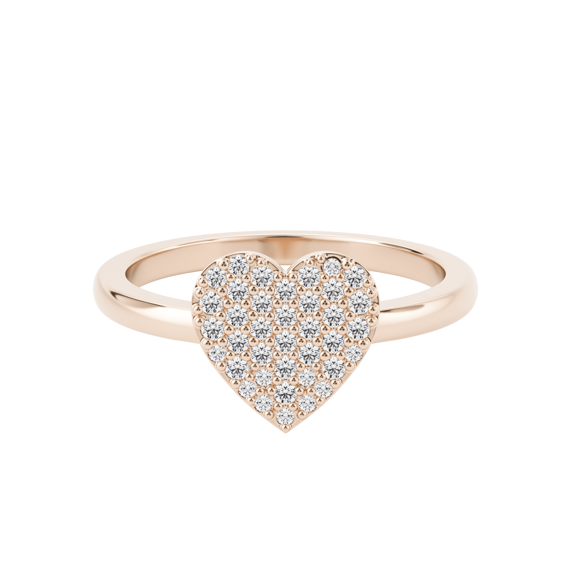 Scanno Flat Pave Created Diamond Ring