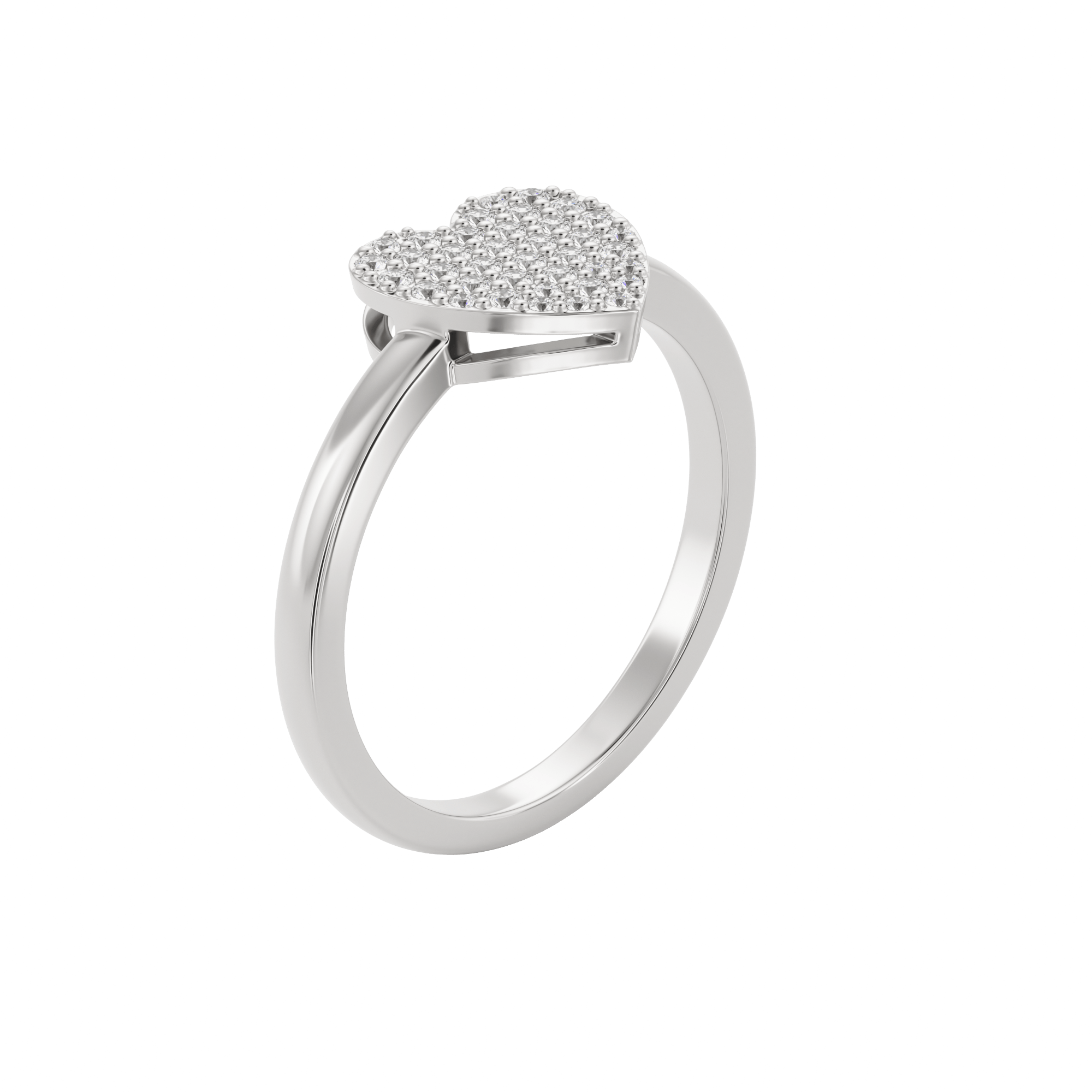 Scanno Flat Pave Created Diamond Ring