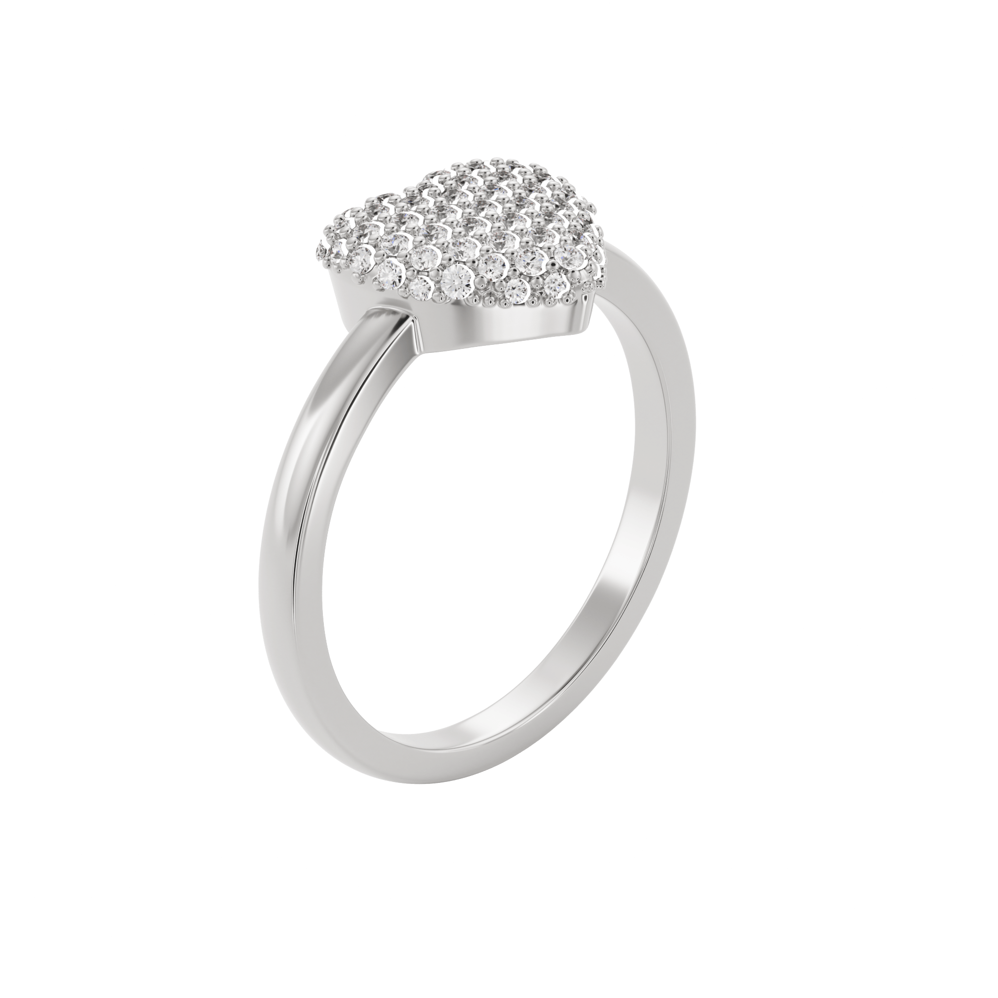 Coralina Pavé Ring with Embossed Created Diamonds