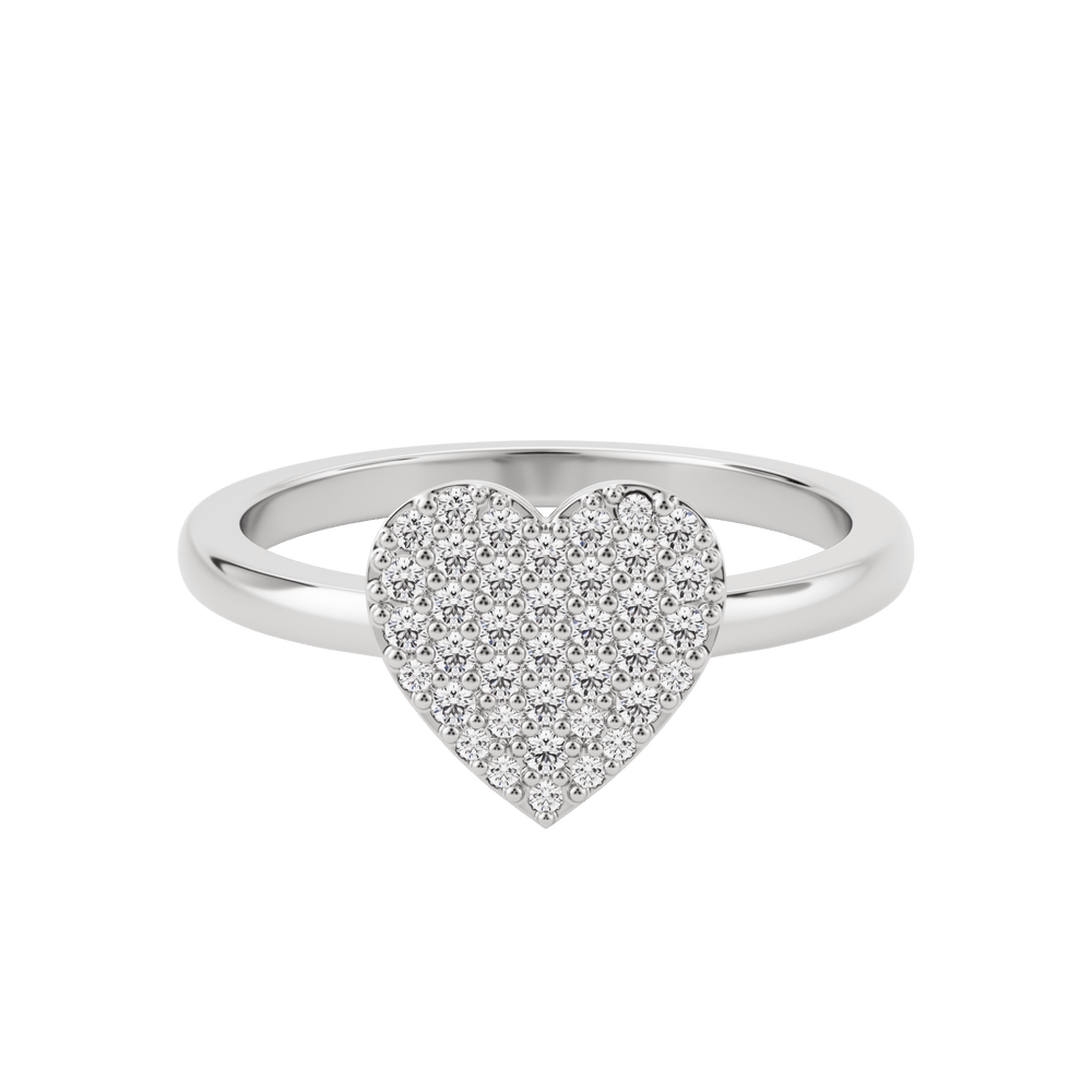 Scanno Flat Pave Created Diamond Ring