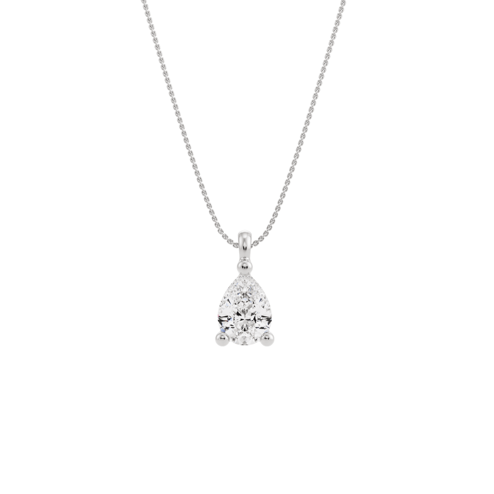 Drop pendant with created diamonds and its chain · fast delivery