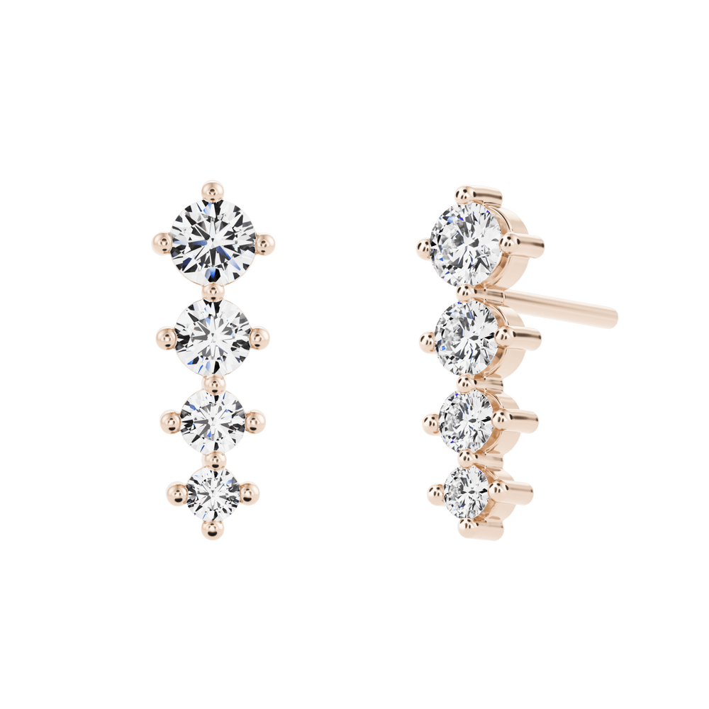 Pendientes Eiger de diamantes creados