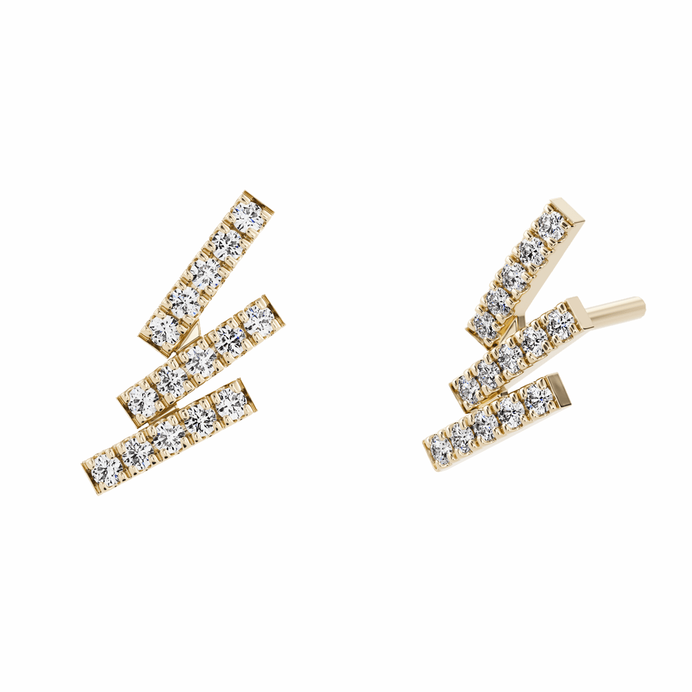 Barak earrings with created diamonds