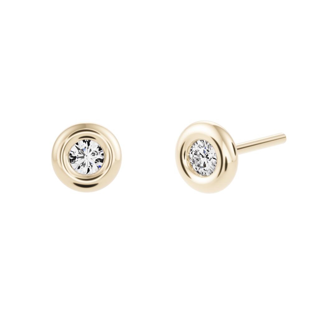 Pendientes dormilonas Orapa con Diamantes creado