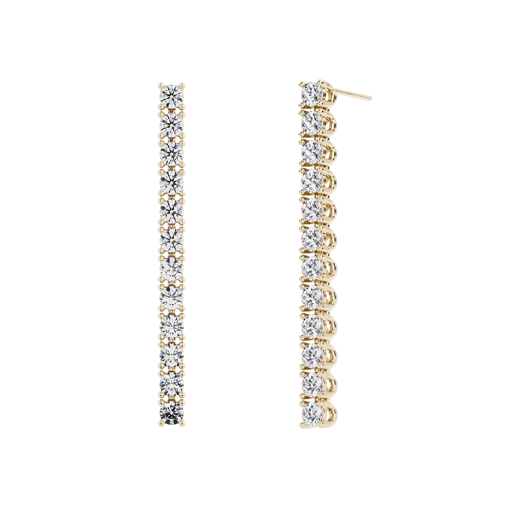 Pendientes Riviere Sumin de diamantes creados (2,4mm de ⌀)